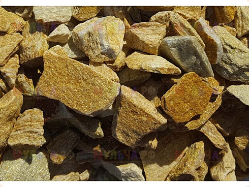 Kamenclub.ru: Щебень крошка желтый (ЗЛАТОЛИТ) фр. 20-40 мм.  купить в Пензе златолит бежевый, золотистый, желтый декоративная каменная крошка 10800 руб/т   фото КАМЕНЬ КЛУБ