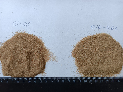 Кварцевый песок для площадок фр. 0,16-0,63 мм.  купить в Пензе фото Камень Клуб