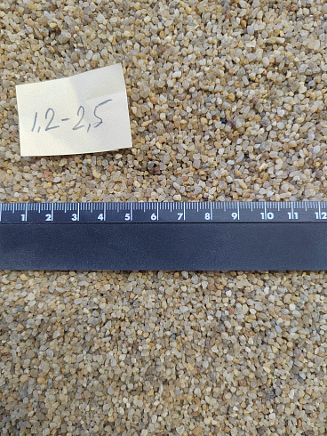 Кварцевый песок сухой фракцинированный фр. 1,2-2,5 мм.  купить в Пензе фото Камень Клуб