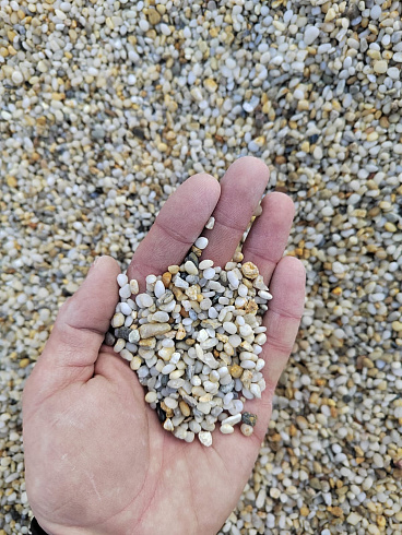 фото Галька крымская жемчужная фр. 3-5 мм. купить в Пензе  в интернет-портале КАМЕНЬ КЛУБ