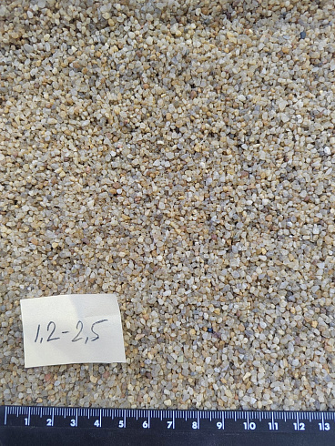 Кварцевый песок сухой фракцинированный фр. 1,2-2,5 мм.  купить в Пензе фото Камень Клуб