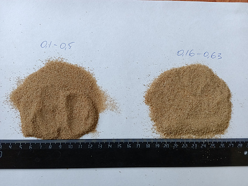 Кварцевый песок для площадок фр. 0,1-0,5 мм.  купить в Пензе фото Камень Клуб