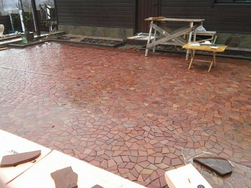 Kamenclub.ru: Песчаник брусчатка (Готика) art PSK-L-01  купить в Пензе    2600 руб/кв.м    фото КАМЕНЬ КЛУБ