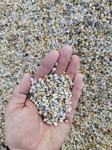 фото Галька крымская жемчужная фр. 3-5 мм. купить в Пензе  в интернет-портале КАМЕНЬ КЛУБ